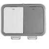Papelera Doble Pedal 10+10L Blanco y Gris EKO Hana Recycle